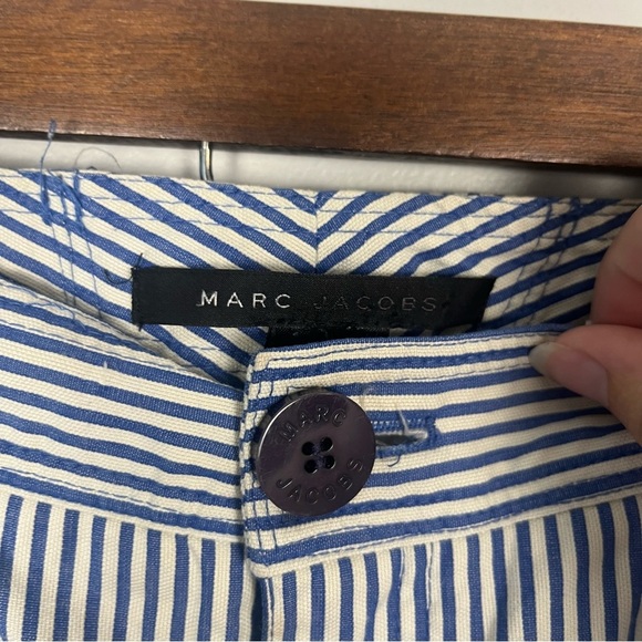 Marc Jacobs Blue striped flare lace up pants READ - Picture 2 of 6
